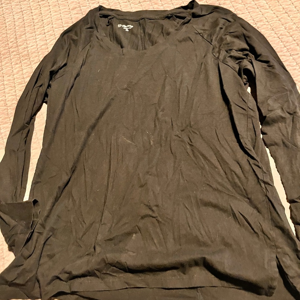 Women's Black Long Sleeve Top